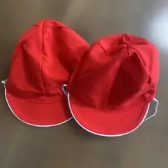 2個セット　紅白帽　未使用　赤白帽　紅白帽子　小学生　体育帽子　体育　大創産業
