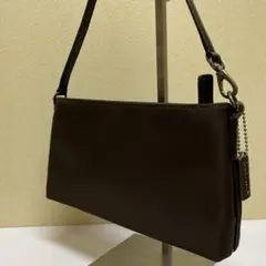 COACH コーチ アクセサリーポーチ キャンバス ブラウン