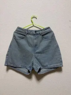 ハイウエストデニムショートパンツ