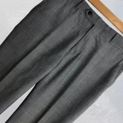 メンズ スラックス パンツ グレー センタープレス スリム タイト ウエスト76