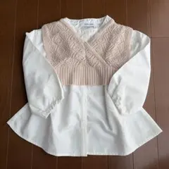 GLOBAL WORK ベスト 長袖シャツ 着画あり100cm