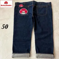 美品！ビッグサイズ！BETTY SMITH ワッペン デニム w50 日本製のサムネイル