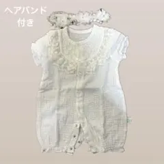 coco baby セレモニードレス 半袖 ガーゼ ツーウェイオール ロンパース