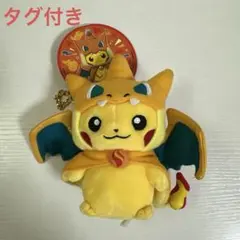 ポケモンセンター メガリザードンYのポンチョを着たピカチュウ キーホルダー