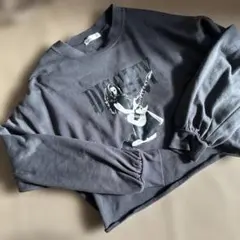 ㊽‼️SALE‼️ ギタープリント クロップドスウェット