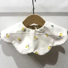 ◯ハンドメイド◯セーラー襟スタイ 枝付きレモン×グレージュ 男の子