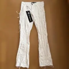 mnmlホワイトフレアデニム グアピ バラバサス amiri purple - メルカリ