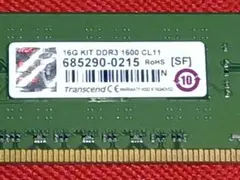 Transcend 16GB DDR3 1600MHz CL11 メモリキット