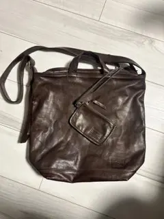 ポーター ショルダーバッグ　POTER/FRANK ブラウン　馬革