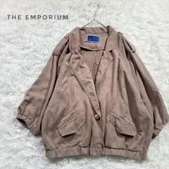 THE EMPORIUM ジャケット 七分袖 ブラウン系春羽織り M 訳あり