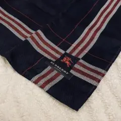 BURBERRY ハンカチ ネイビー系 チェック柄 50×50cm 未使用