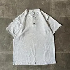 90s USA製 anvil ヘンリーネックTシャツ 無地 灰 L A892のサムネイル