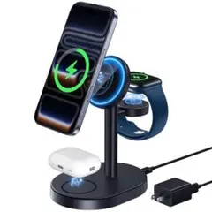 3in1 ワイヤレス充電器 MagSafe対応 iPhone Apple急速充電