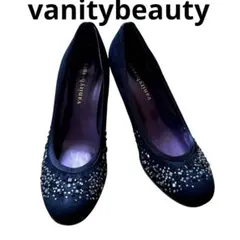 vanitybeauty パンプス ビジュー付 ブラック24.5cmのサムネイル
