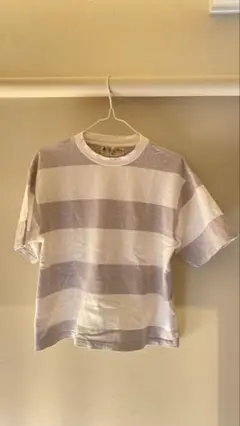 ナノユニバース♡ボーダーTシャツ♡ホワイトグレー♡Free