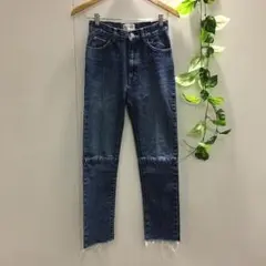 【HOLIDAY】デニムパンツ 裾カットオフ ジーンズ センターライン サイズ1