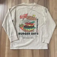 BURGER DAYS 長袖Tシャツ ベージュ