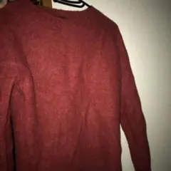 ウール100% 赤 ニットセーター M 即買い大歓迎