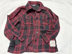 コムサイズム　長袖チェックシャツ　100cm