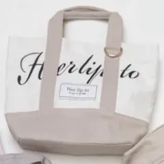 Herlipto ハリプ トートバッグ White 新宿ルミネ 限定品