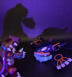 ポケモン フィギュア グラードン カイオーガ レックウザ LED付き