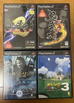 PS2ソフトまとめ売り　鬼武者２、3 ロードオブザリング　みんなのGOLF3