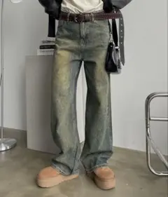 完売品　SHAGGIE ラインストーンデニム　ブルー　Sのサムネイル