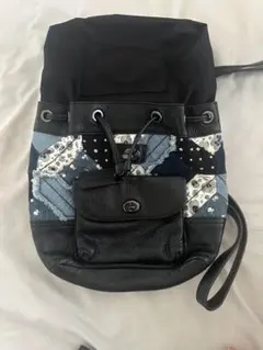 COACH コーチ パッチワーク デニム レザー リュック バックパック