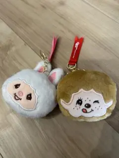 モンチッチ フェイスぬいぐるみ マスコット キーホルダー 2つセット