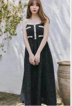 Verona Tweed Long Dress/herlipto - メルカリ