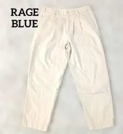RAGEBLUE オフホワイト　 タック入りパンツ M　綿100% コットンのサムネイル