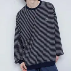 JUNRED クラスターボーダー ワイドバルーンプルオーバー Sサイズのサムネイル