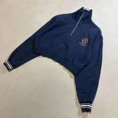 【Y2K平成ギャル】MOUSSY マウジー ハーフジップスウェット 短丈 F