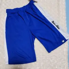 ドライメッシュ 青 ハーフパンツ　160cm