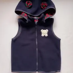 ファミリア　袖なしフリースジャケット　100cm