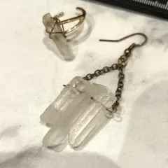 クリアストーン リング & ピアス(片耳) セット まとめ売り