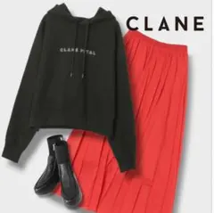 《洗える》CLANE＊クラネペタル＊クロップド フーディースウェット