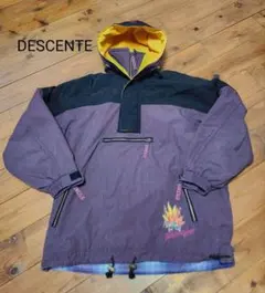 DESCENTE　アノラック マウンテンパーカー 紫・黒・黄色　テクノギア