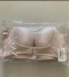 ストラップレス ブラジャー レディース フロントフック 無地 ベージュ（75B）