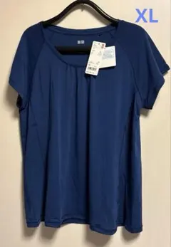 ユニクロ　エアリズム ギャザークルーネックTシャツ XLサイズ