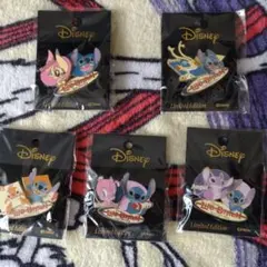 ディズニー リロ＆スティッチ 限定ピンバッジ 5種類コンプリートセット
