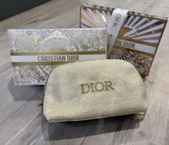 【未使用】DIOR ポーチ 箱 ギフトバッグ 3点セット ホリデー