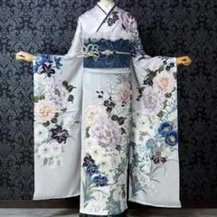 ◾️圧倒的気品、小柄な方、ガード加工、黒白絞りに咲く優美総絞り極上 