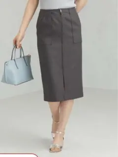 green label relaxingグリーンレーベル　スカートグレー36