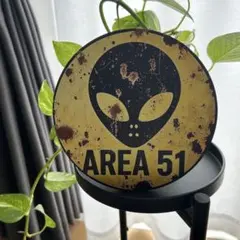 AREA 51 エイリアン サインプレート ブリキ看板