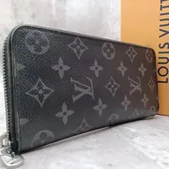 美品 ヴィトン エクリプス ヴェルティカル ラウンドファスナー 長財布