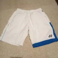 YONEX　ヨネックス　ハーフパンツ　ホワイト/ ブルー　Sサイズ バドミントン