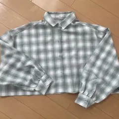 CHIP CLIP グリーン系チェック長袖シャツ