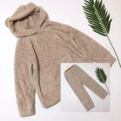 1-551.561【GU】M セットアップ　くま　クマ　もこもこ　ルームウェア