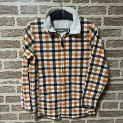 フリースジャケット　チェック柄　秋服　冬服